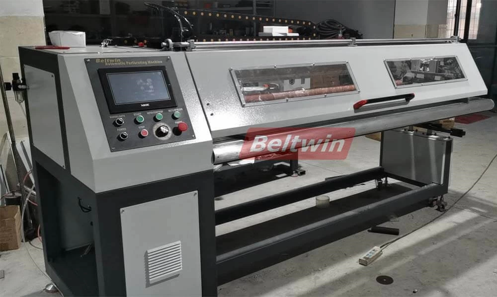 Máquina de perfuração de correia transportadora de 2000 mm de largura para correia de borracha PU PVC