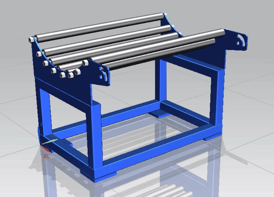Rack com Rolos para Rolos de PVC PU Material da Correia Transportadora