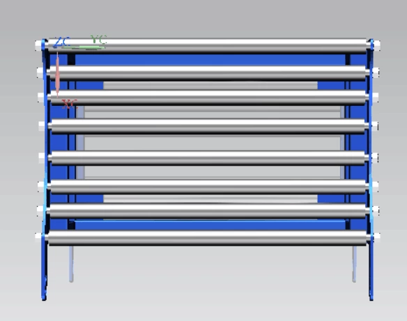 Rack com Rolos para Rolos de PVC PU Material da Correia Transportadora