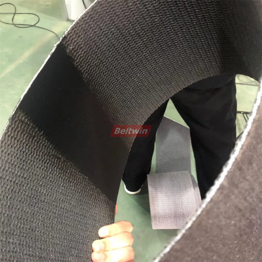 Como emendar a correia PVK por prensa de resfriamento a ar e perfurador de dedo automático-2