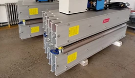 Entrega dois conjuntos de vulcanizador DSLQ-S 870x2100mm para os eua (200 psi, 22 graus, pode usar para largura da correia de 1800mm)