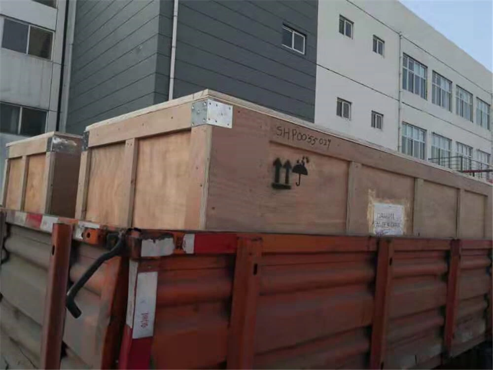 Entrega dois conjuntos de vulcanizador DSLQ-S 870x2100mm para os eua (200 psi, 22 graus, pode usar para largura da correia de 1800mm)