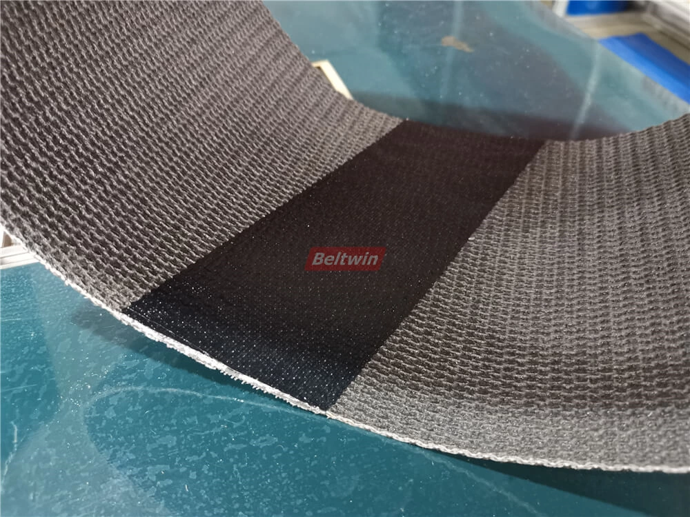 Como emendar a correia PVK por prensa de resfriamento a ar e perfurador de dedo automático-1