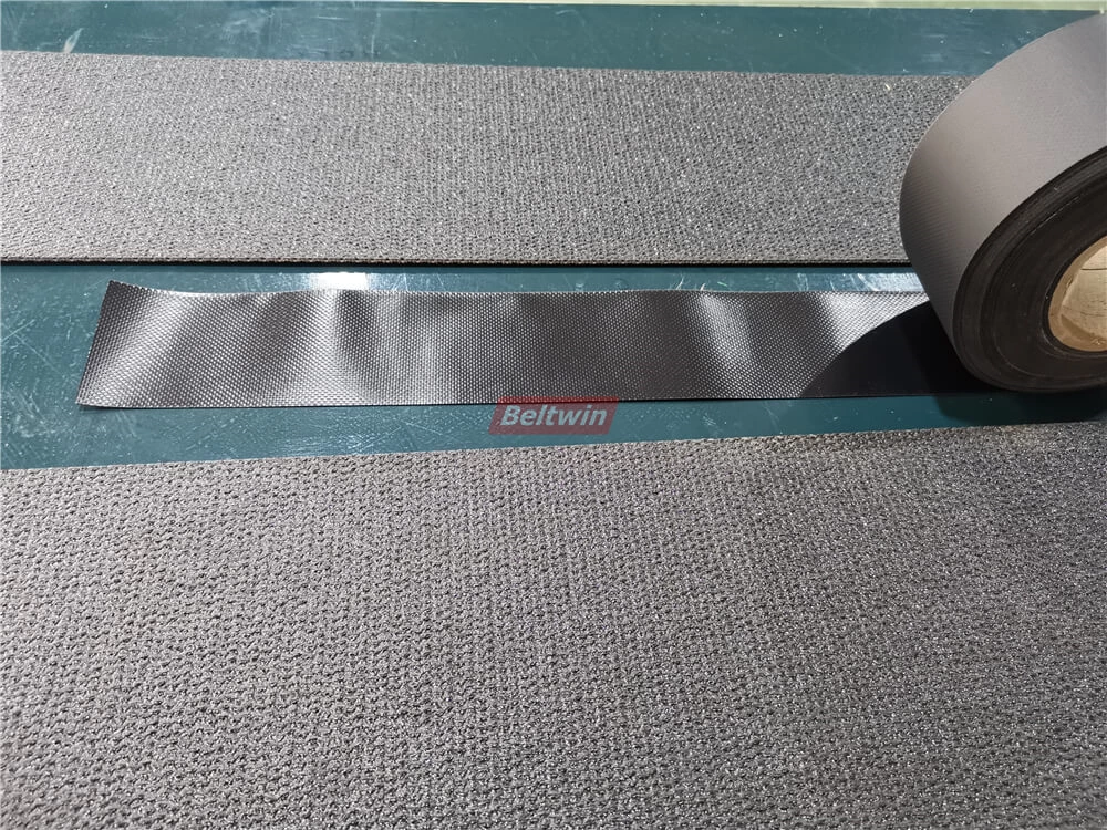 Como emendar a correia PVK por prensa de resfriamento a ar e perfurador de dedo automático-1