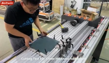 Teste de corte para correia de borracha de 11 mm de espessura