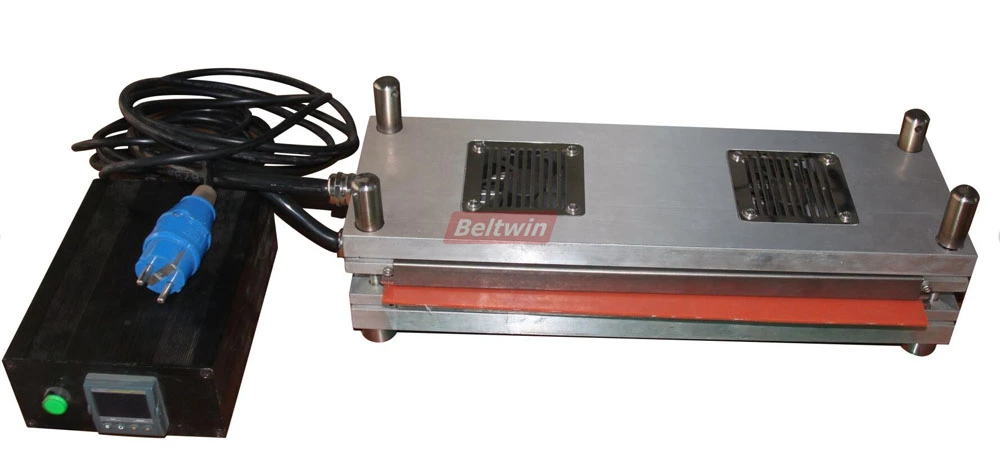 Prensa de emenda de correia de resfriamento de ar para correia transportadora de pvc de 200 mm de largura, transmissão e correia plana