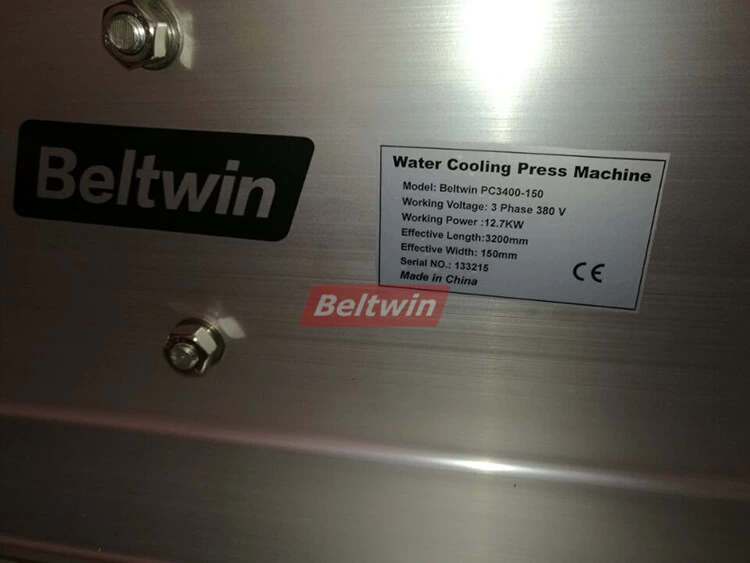 Beltwin 3400x150mm Water Cooling Press Entrega para a Colômbia, Comprimento Efetivo: 3200mm
