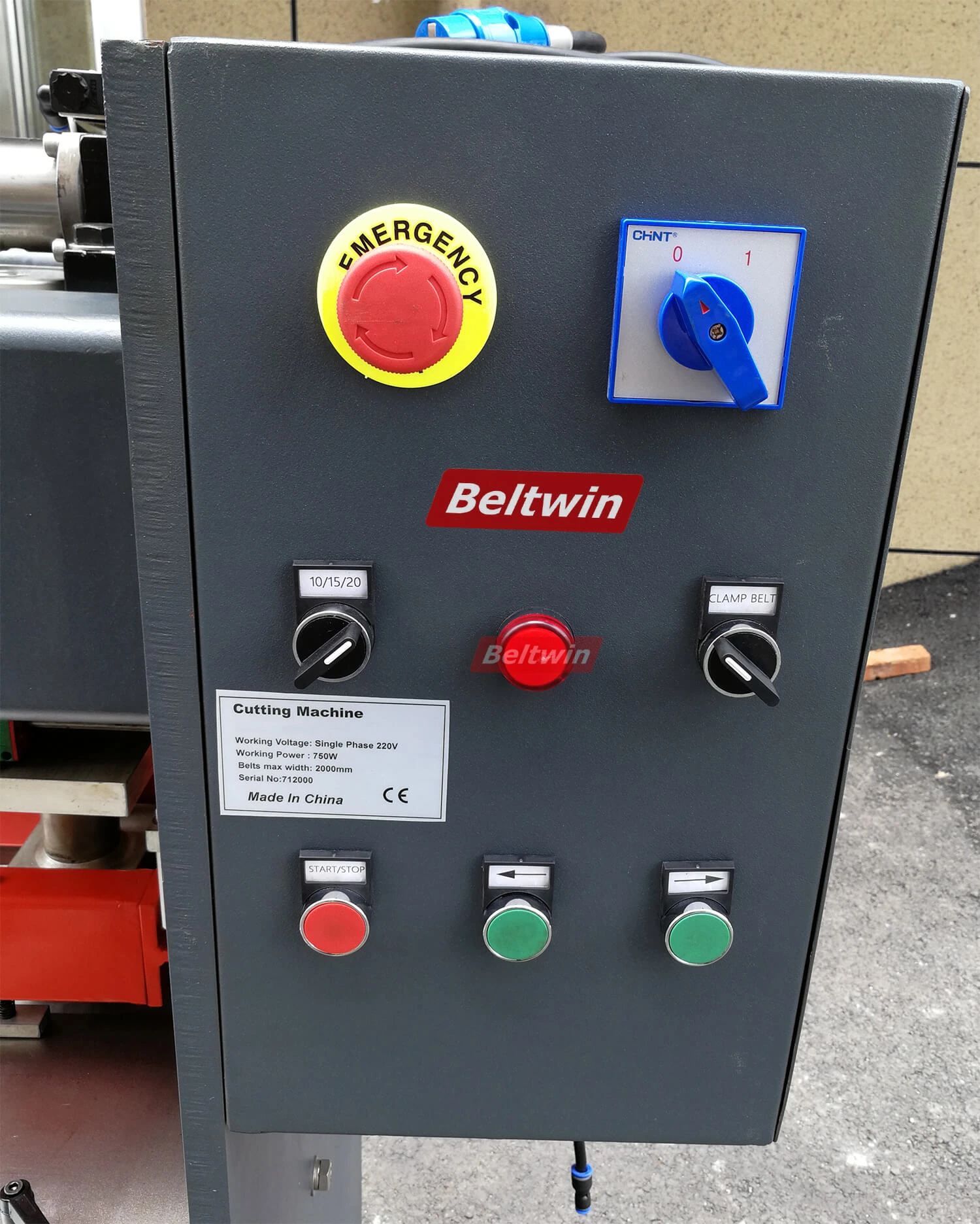Máquina perfuradora de dedo automática Beltwin 2000 mm com suporte