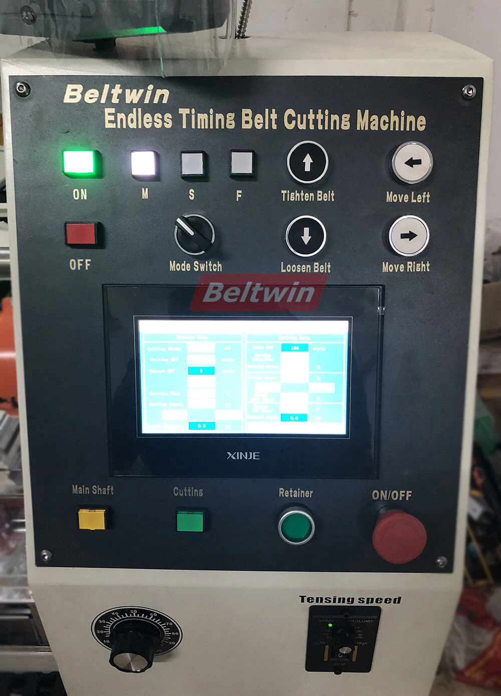 Máquina de corte de correia sem fim automática Beltwin entrega para a Tailândia