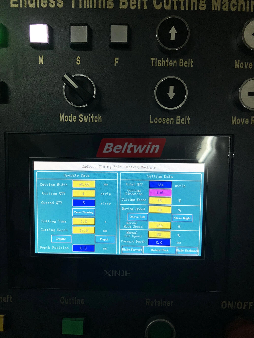 Máquina de corte de correia sem fim automática Beltwin entrega para a Tailândia