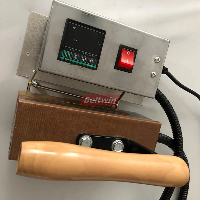 Prensa de junta a quente de ferro de solda de correia de teflon portátil PTFE