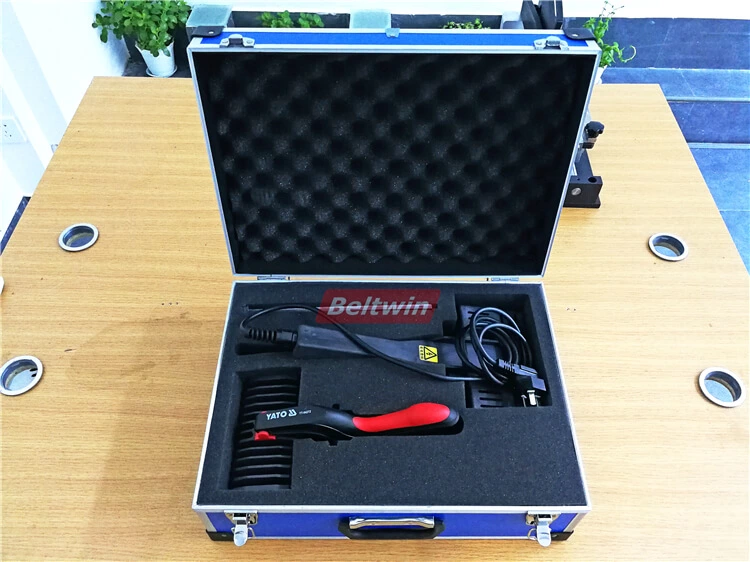 Prensa de braçadeira de aquecimento para correia tangencial de emenda de metal, correia de máquina, correia de transporte e processo