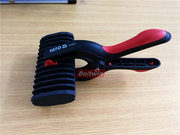 Prensa de braçadeira de aquecimento para correia tangencial de emenda de metal, correia de máquina, correia de transporte e processo