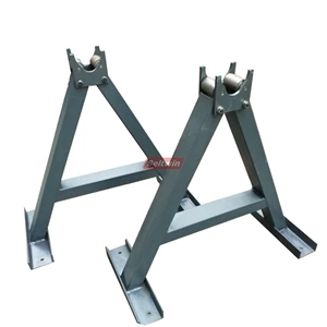 Um tipo de suporte para rolo de correia transportadora de PVC PU