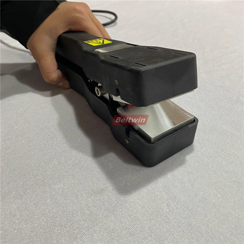 Prensa de braçadeira de aquecimento para correia tangencial de emenda de metal, correia de máquina, correia de transporte e processo