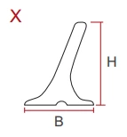 Grampo de PVC/PU/Parede Lateral/Guia
