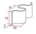 Grampo de PVC/PU/Parede Lateral/Guia