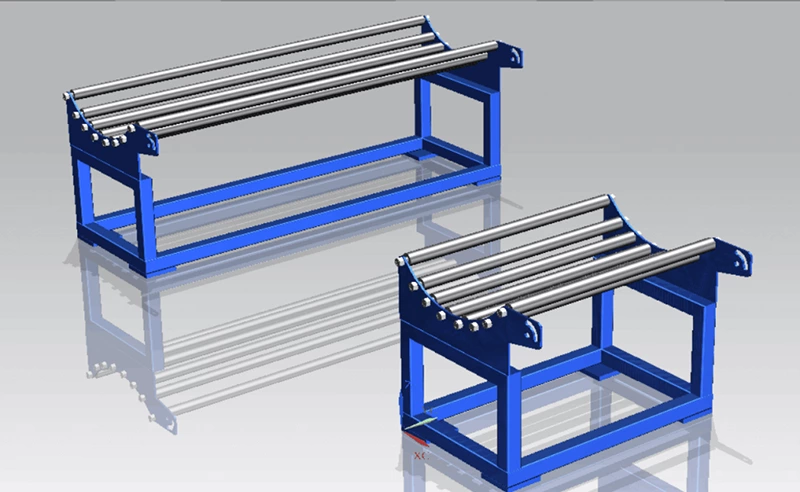 Rack com Rolos para Rolos de PVC PU Material da Correia Transportadora