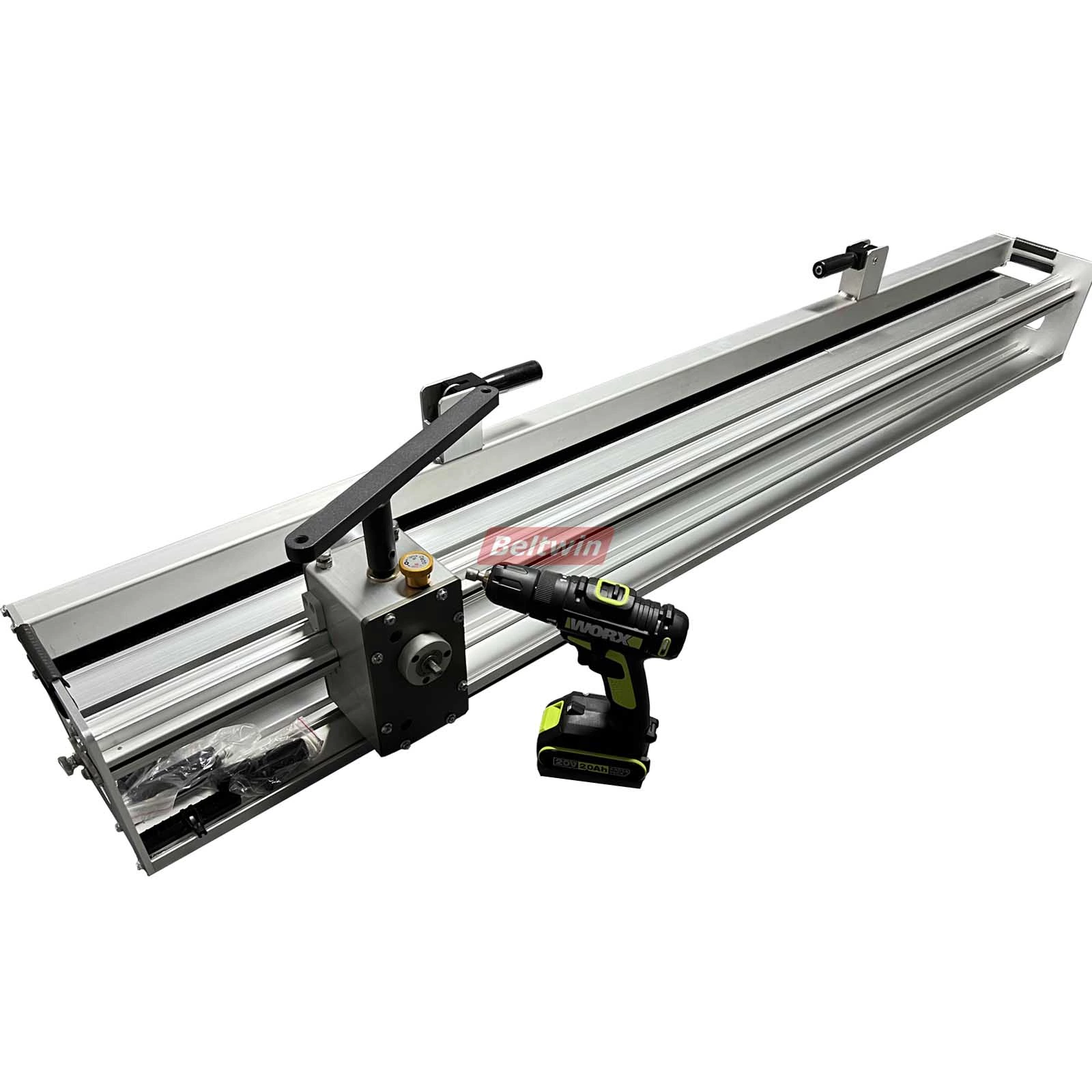 Roller Lacer com furadeira elétrica KA600-1500 para emenda mecânica de correia transportadora