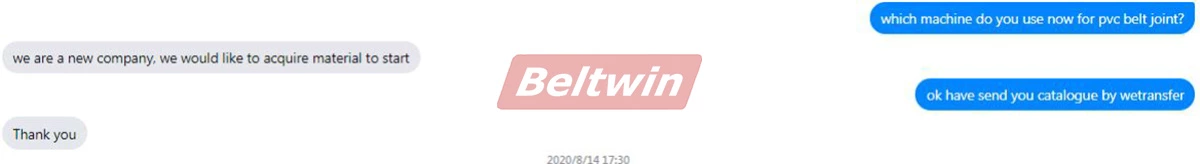 Solução total de oficina de correia transportadora para cliente da Argélia