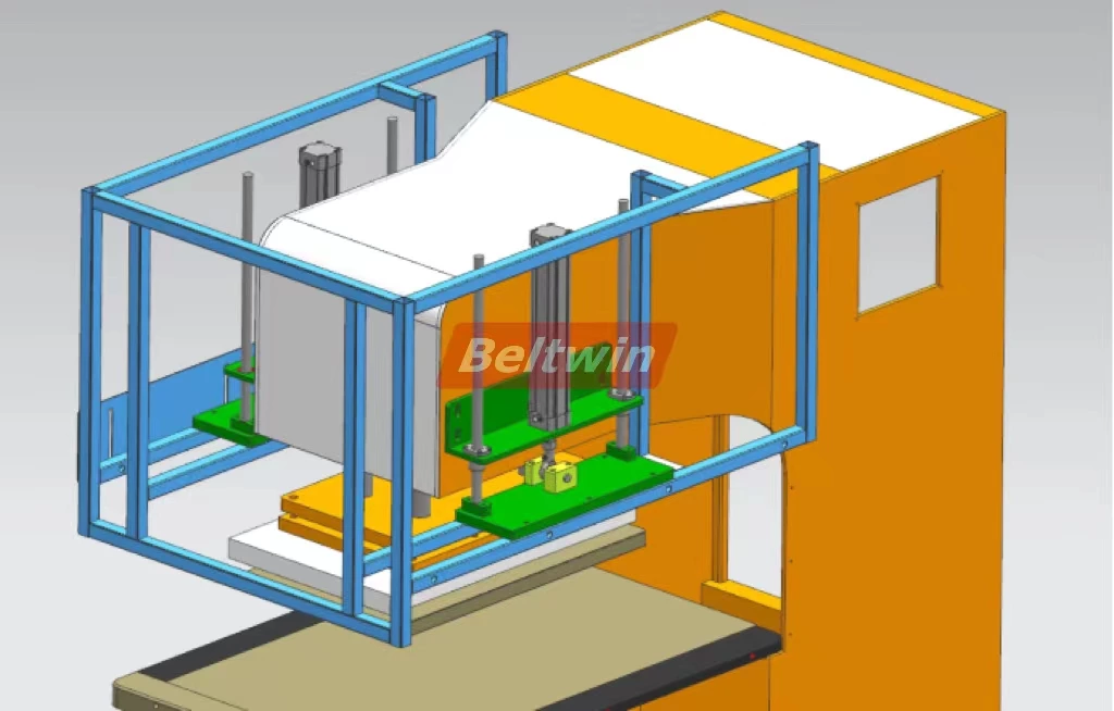 Máquina de soldadura de alta frequência QA-2000 para presilha de correia em PVC PU, guia em V, parede lateral