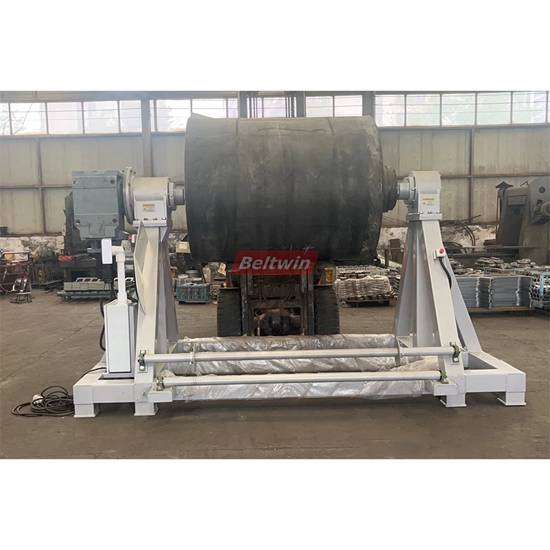 Enrolador de correia de borracha para serviços pesados
