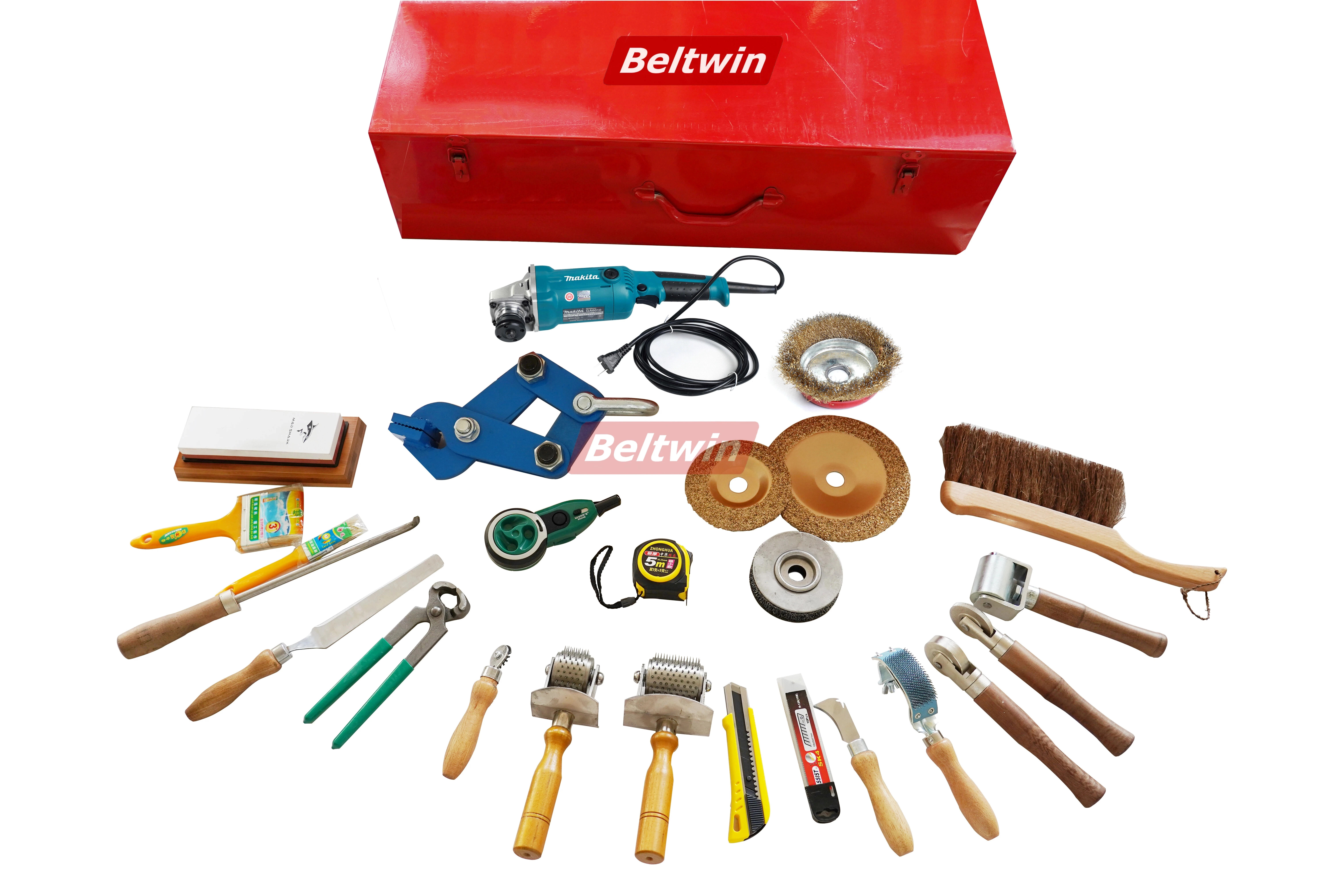 Kit de ferramentas para emenda de cinto de tecido