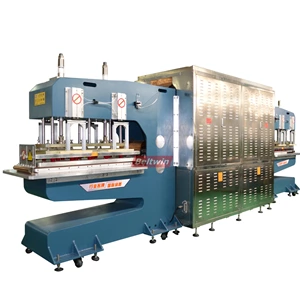 Máquina de solda de alta frequência 25kw para esteira, emenda de correia de PVC PU e parede lateral de grampo de solda, guia